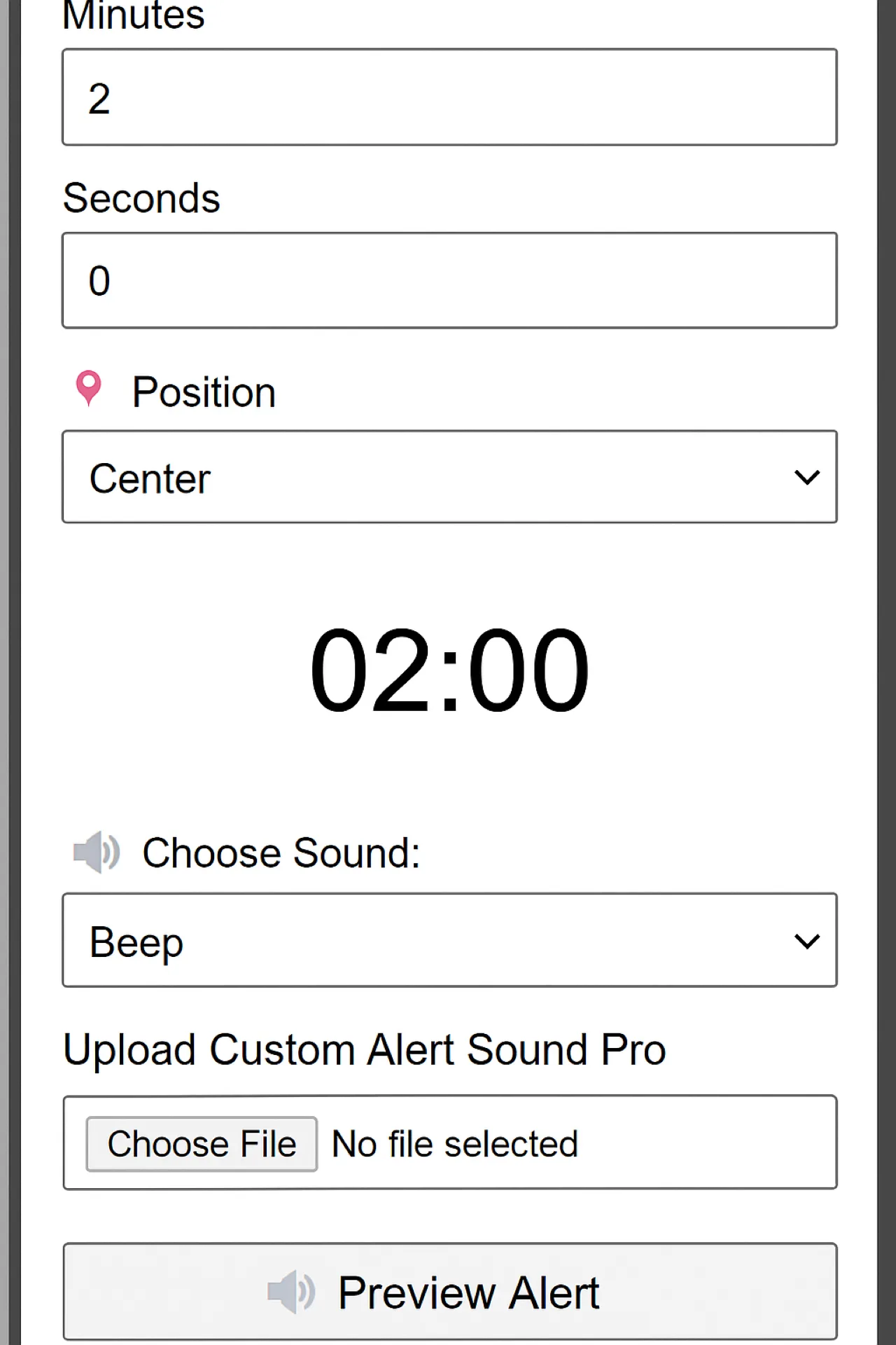 PowerPoint slide with countdown timer