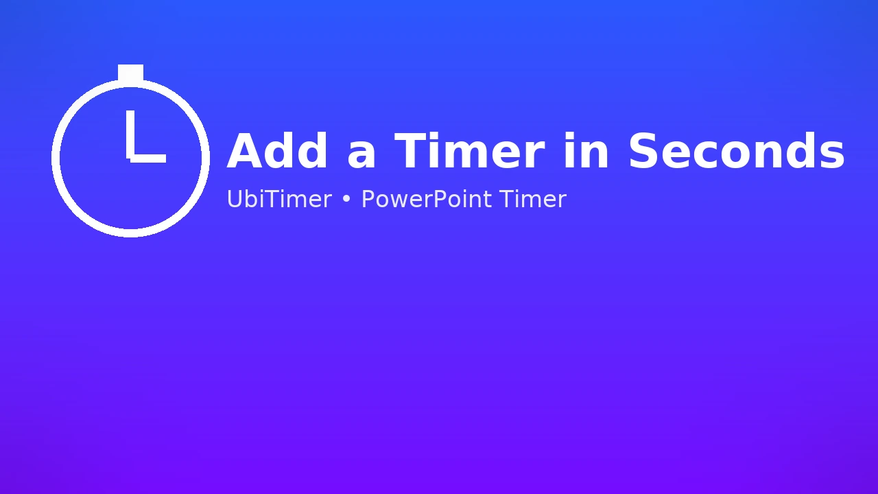 Getting Started β Add a timer in seconds