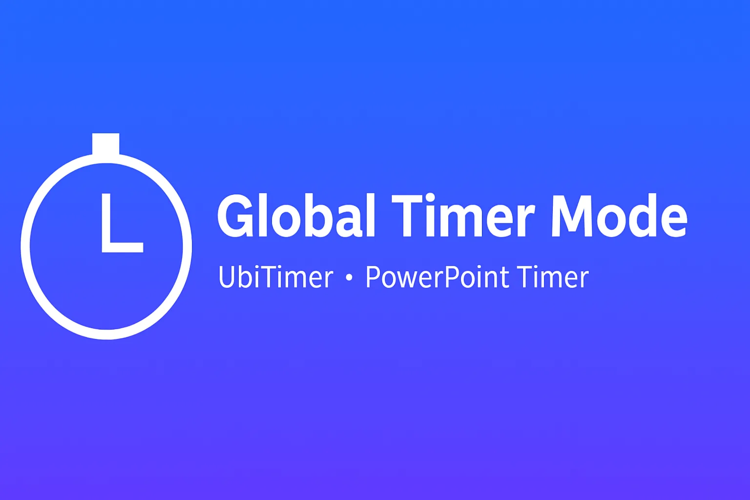 Global timer mode settings for timer across slides PowerPoint inside the UbiTimer taskpane