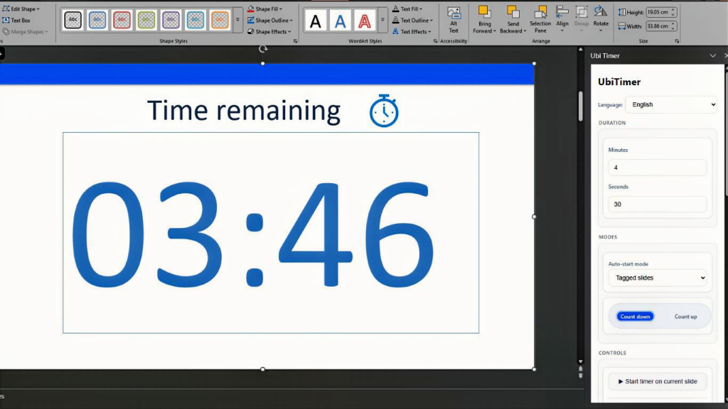 powerpoint presenter timer preview