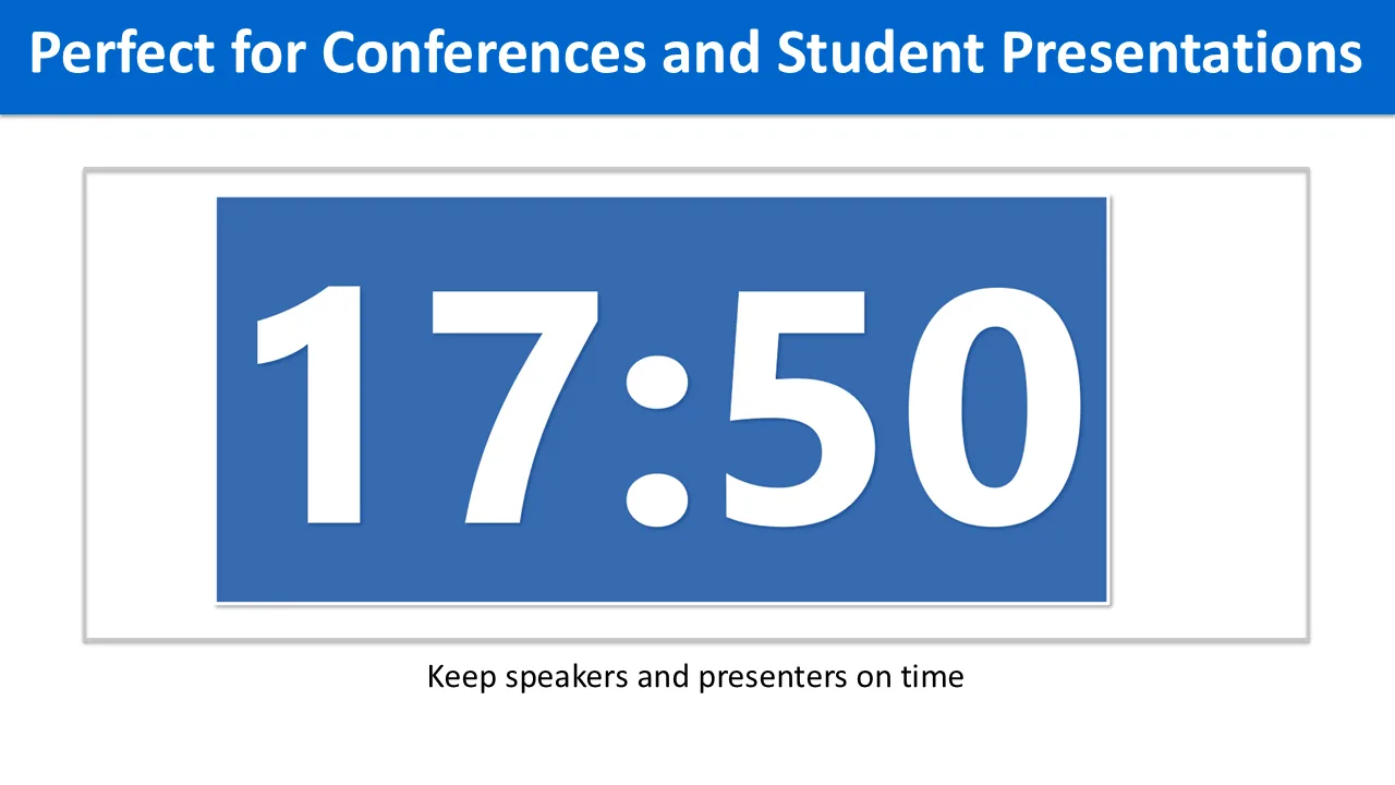 Conference presentation timing with UbiTimer in PowerPoint